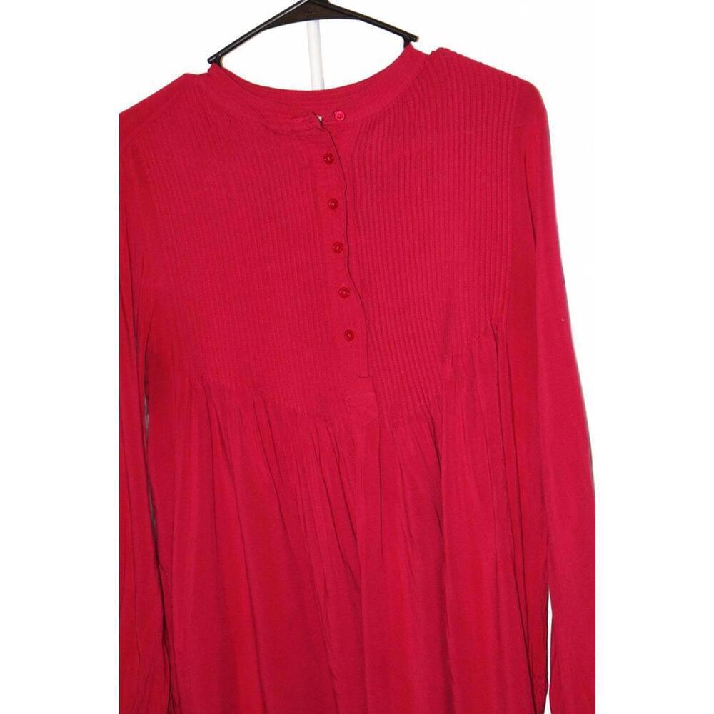 Sundance Mystic Falls pleated pintuck popover tunic top in magenta size Medium - Picture 3 of 8